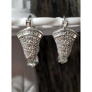 925 silver earrings with topaz stones